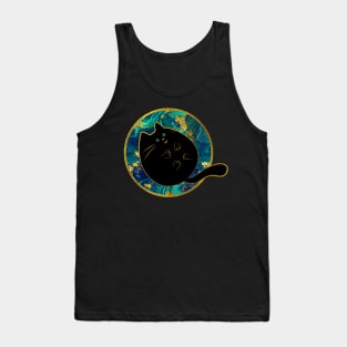 Funny Black Chubby Cat Tank Top